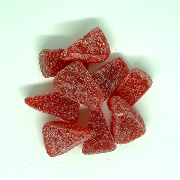 Pastilla de Goma Triángulo Sabor Frutilla x600grs