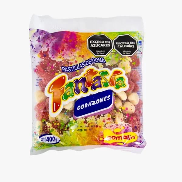 Pastilla de Goma Corazon Sabor Frutilla x400grs