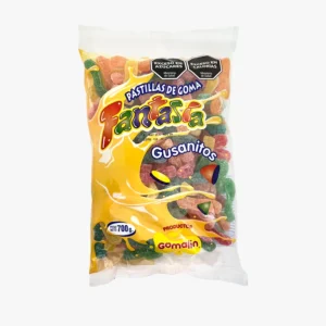 Pastilla de Goma Gusanito Sabor Frutal Ácido x700grs