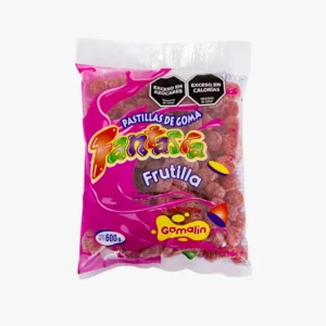 Pastilla de Goma Redondo Sabor Frutilla x600grs